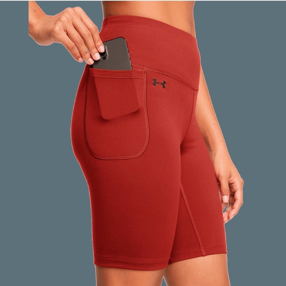 Under Armour Ion High Rise Women's Brick Red Bike Shorts